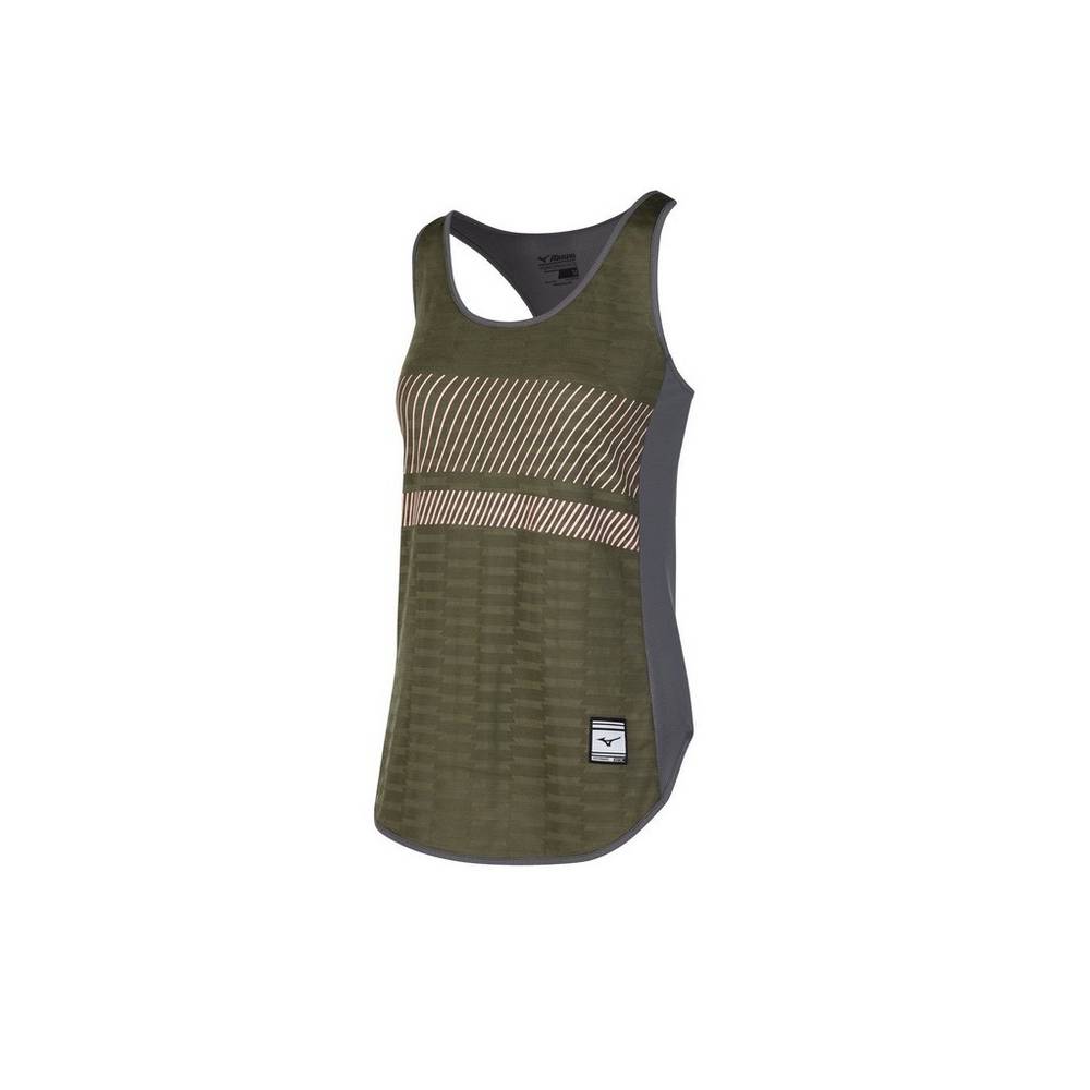 Mizuno Men's Tokyo Tank Top Green/Grey (530014-NOR)